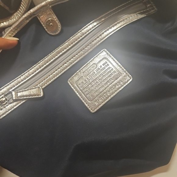 Coach Y2K Signature Stripe Kisslock Medium Tote Shoulder Handbag - Picture 11 of 12